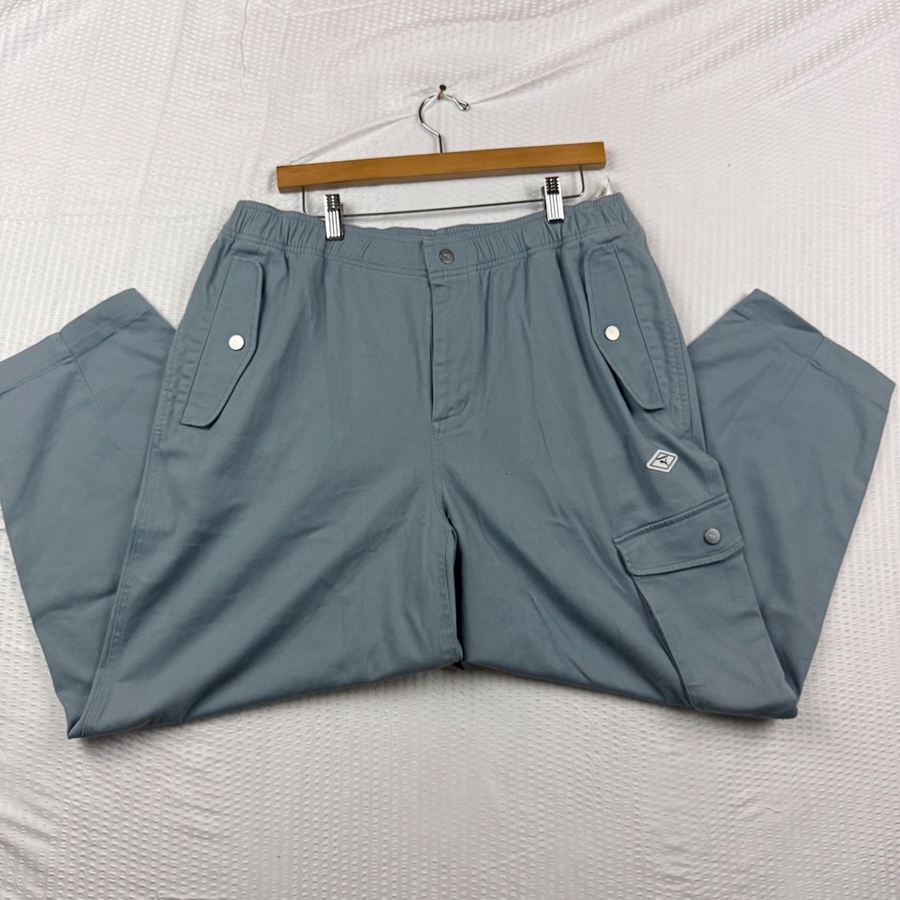 Puma x Nanamica Men Blue Cargo Pants Elastic Waist Tapered Utility Trousers